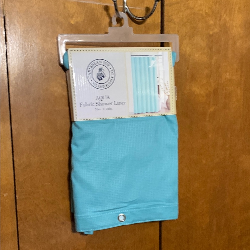 CARIBBEAN JOE- Aqua Fabric Shower Liner 🆕